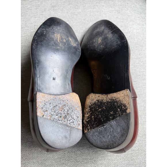 Bruno Magli Adriano Leather Cap Toes Oxford Shoe Men's 12 Brown Classic Elegant - Picture 8 of 11